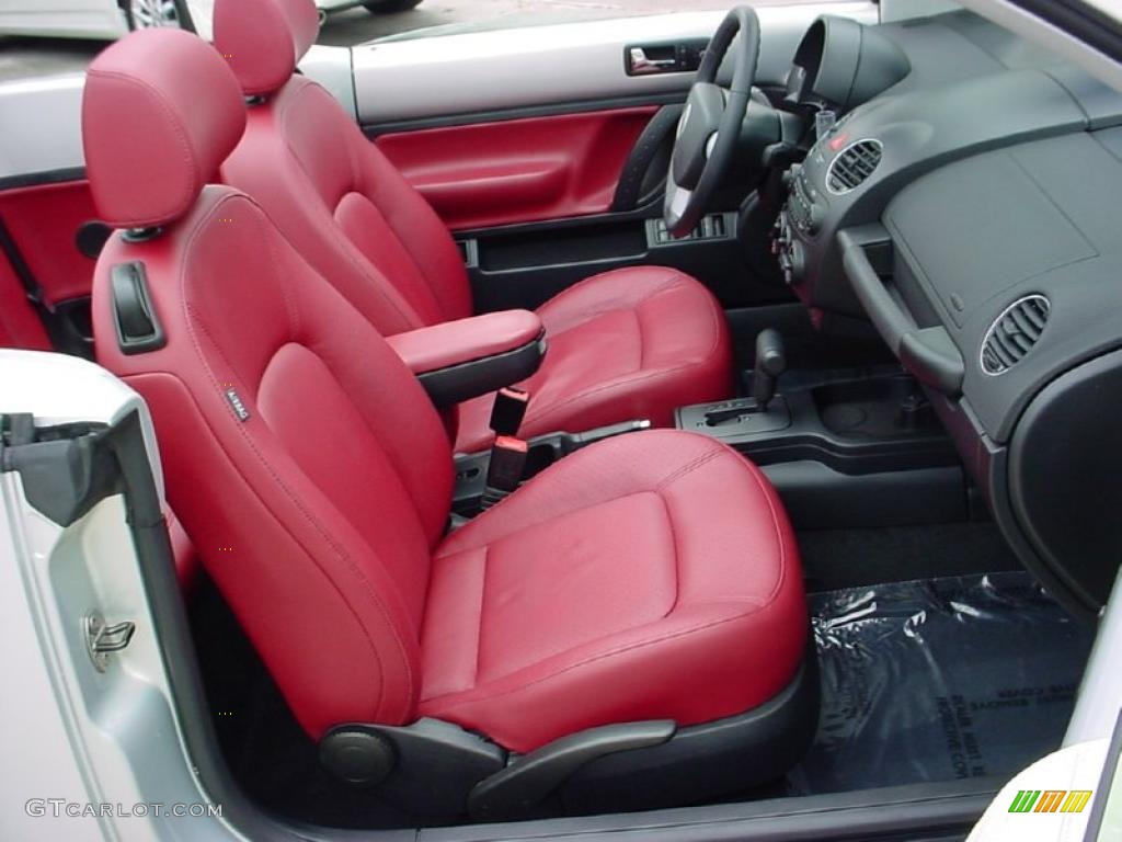 Blush Red Leather Interior 2009 Volkswagen New Beetle 2.5 Blush Edition Convertible Photo #38014692