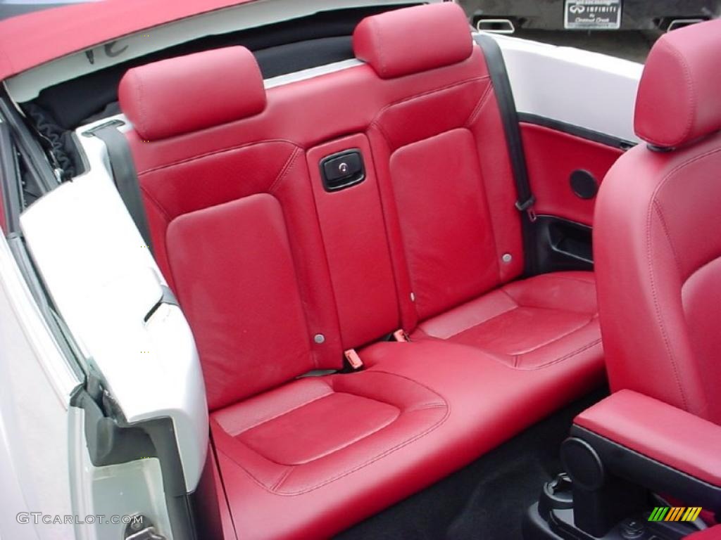 Blush Red Leather Interior 2009 Volkswagen New Beetle 2.5 Blush Edition Convertible Photo #38014704