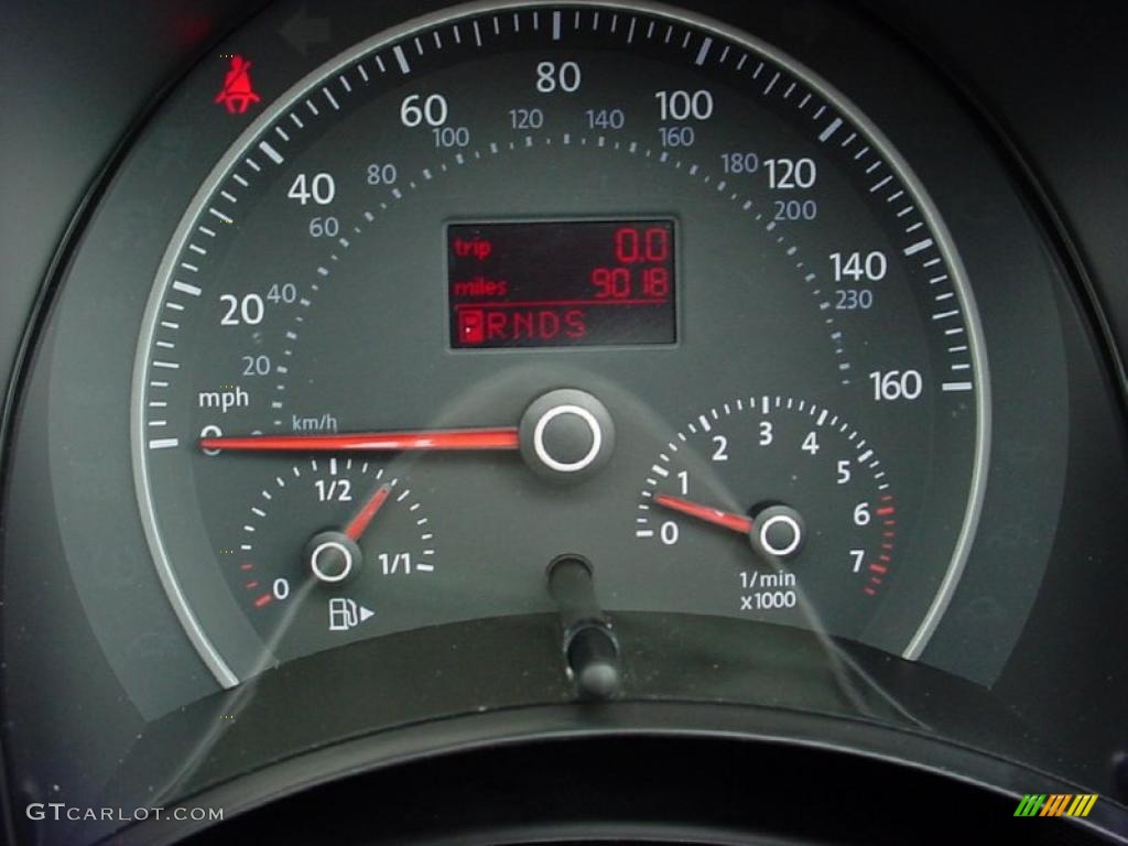 2009 Volkswagen New Beetle 2.5 Blush Edition Convertible Gauges Photo #38014808