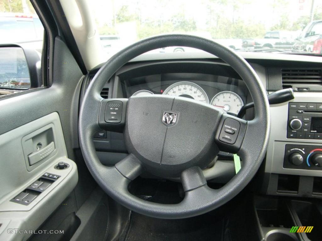 2008 Dodge Dakota SLT Crew Cab Dark Slate Gray/Medium Slate Gray Steering Wheel Photo #38015576