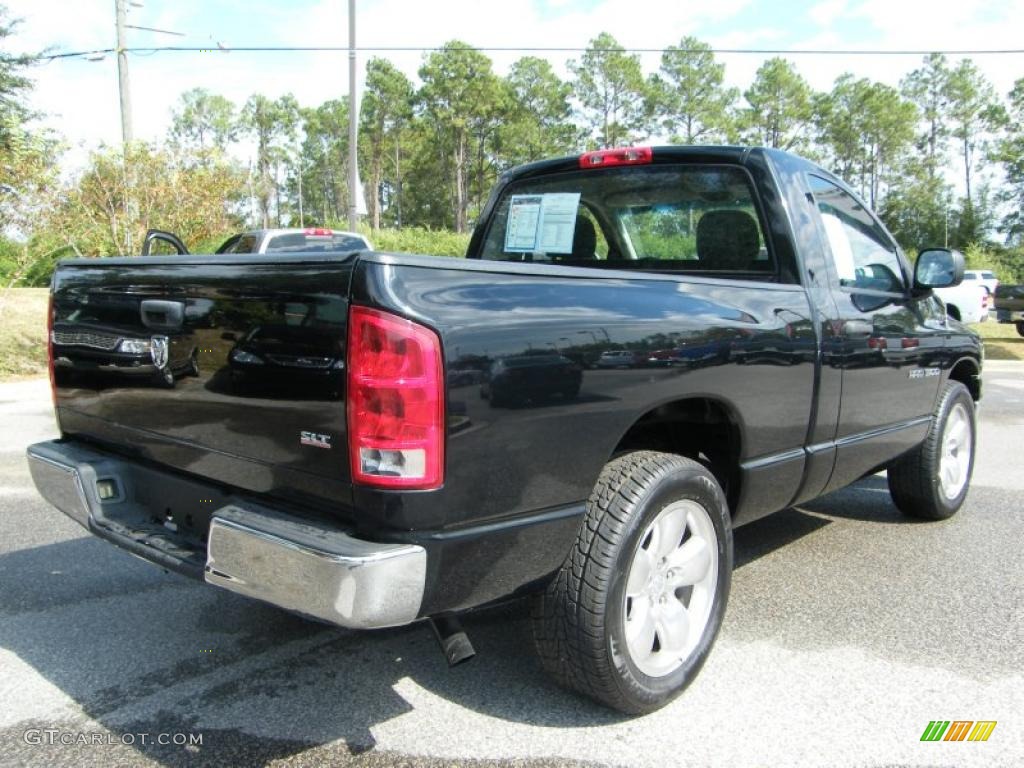 2005 Ram 1500 SLT Regular Cab - Black / Dark Slate Gray photo #5