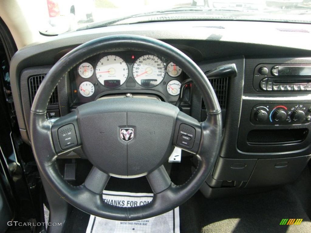 2005 Dodge Ram 1500 SLT Regular Cab Dark Slate Gray Steering Wheel Photo #38016016