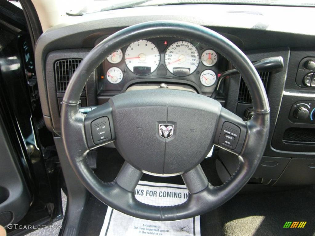 2005 Dodge Ram 1500 SLT Regular Cab Dark Slate Gray Steering Wheel Photo #38016028