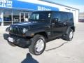 2010 Natural Green Pearl Jeep Wrangler Unlimited Sport 4x4  photo #2