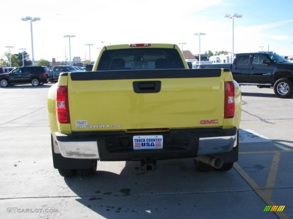 2008 Sierra 3500HD SLE Crew Cab 4x4 Dually - Fleet Yellow / Ebony/Light Cashmere photo #17