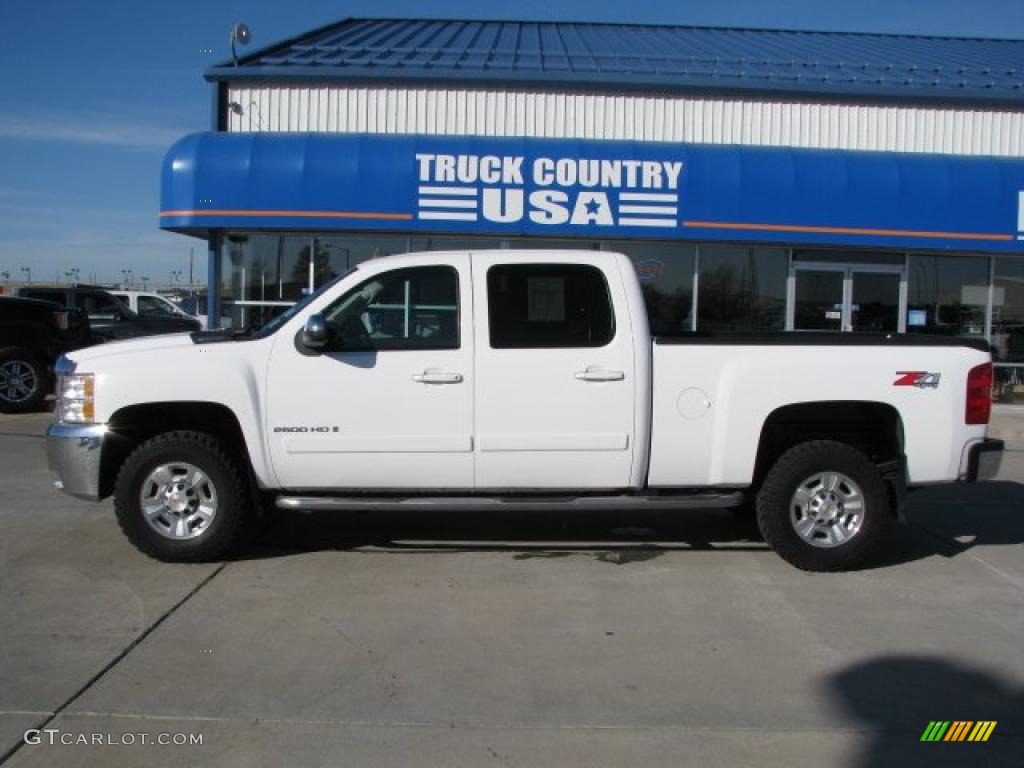 2007 Silverado 2500HD LTZ Crew Cab 4x4 - Summit White / Ebony photo #1