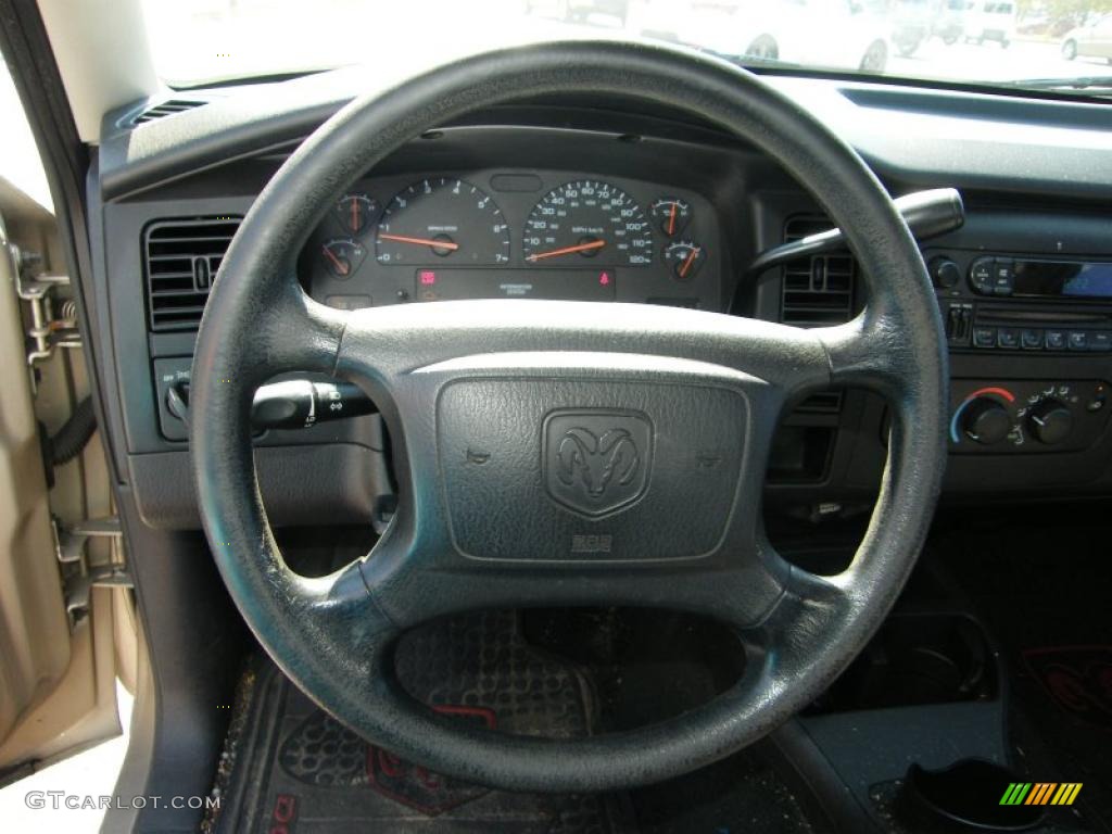 2002 Dakota Club Cab - Light Almond Pearl Metallic / Dark Slate Gray photo #16