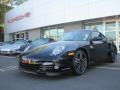 2011 Basalt Black Metallic Porsche 911 Turbo Coupe  photo #4