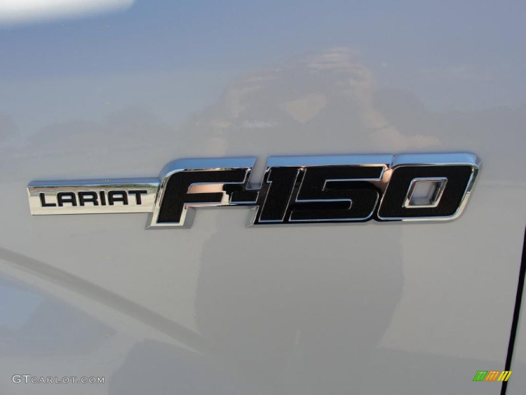 2010 F150 Lariat SuperCab - White Platinum Metallic Tri Coat / Tan photo #12