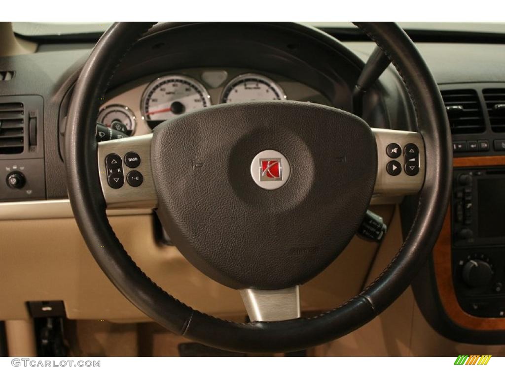 2007 Saturn Relay 3 Tan Steering Wheel Photo #38019428