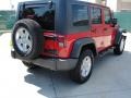 2007 Flame Red Jeep Wrangler Unlimited X 4x4  photo #3