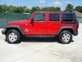 2007 Flame Red Jeep Wrangler Unlimited X 4x4  photo #6