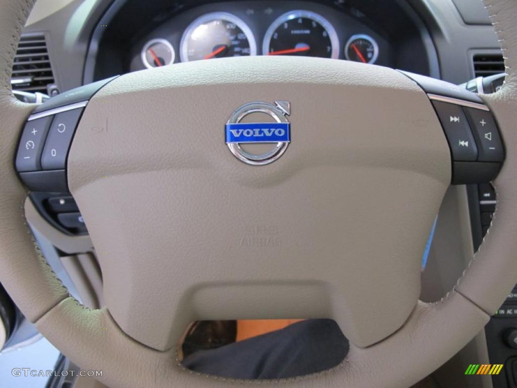 2011 Volvo XC90 3.2 Beige Steering Wheel Photo #38019676