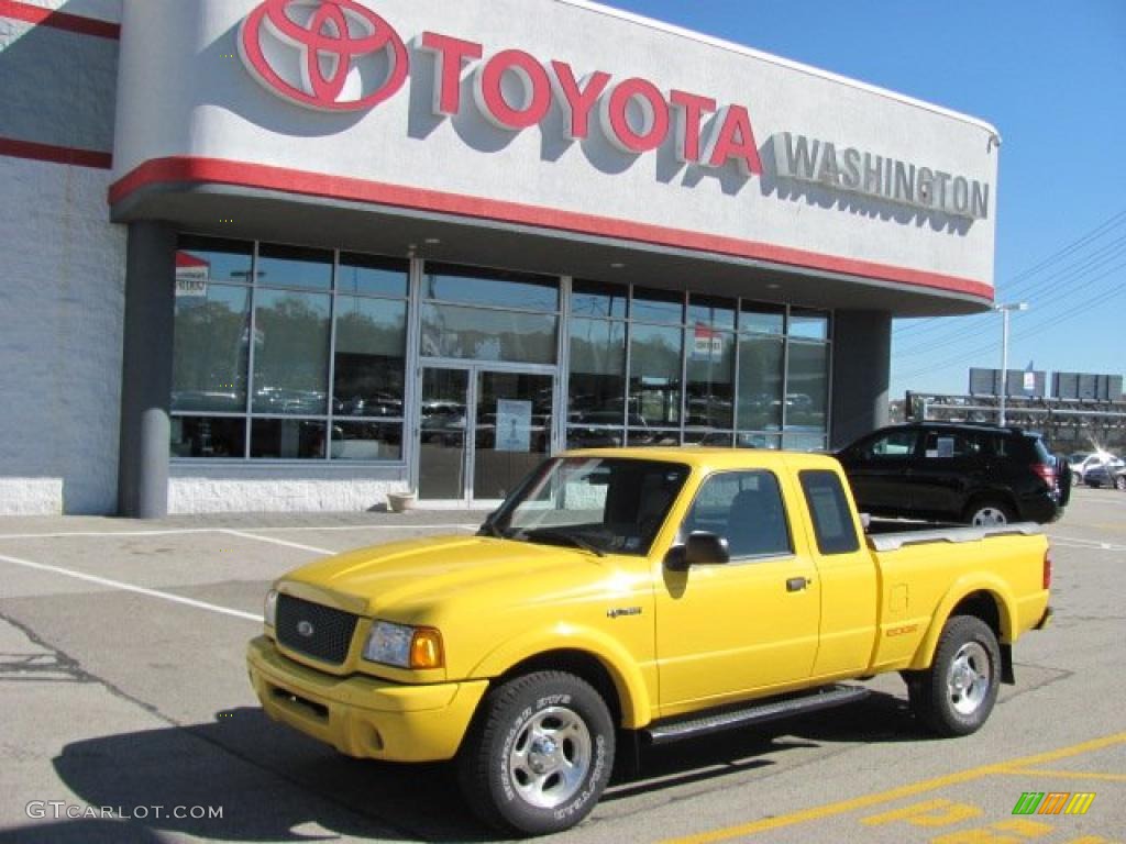 2001 Ranger Edge SuperCab 4x4 - Chrome Yellow / Dark Graphite photo #1