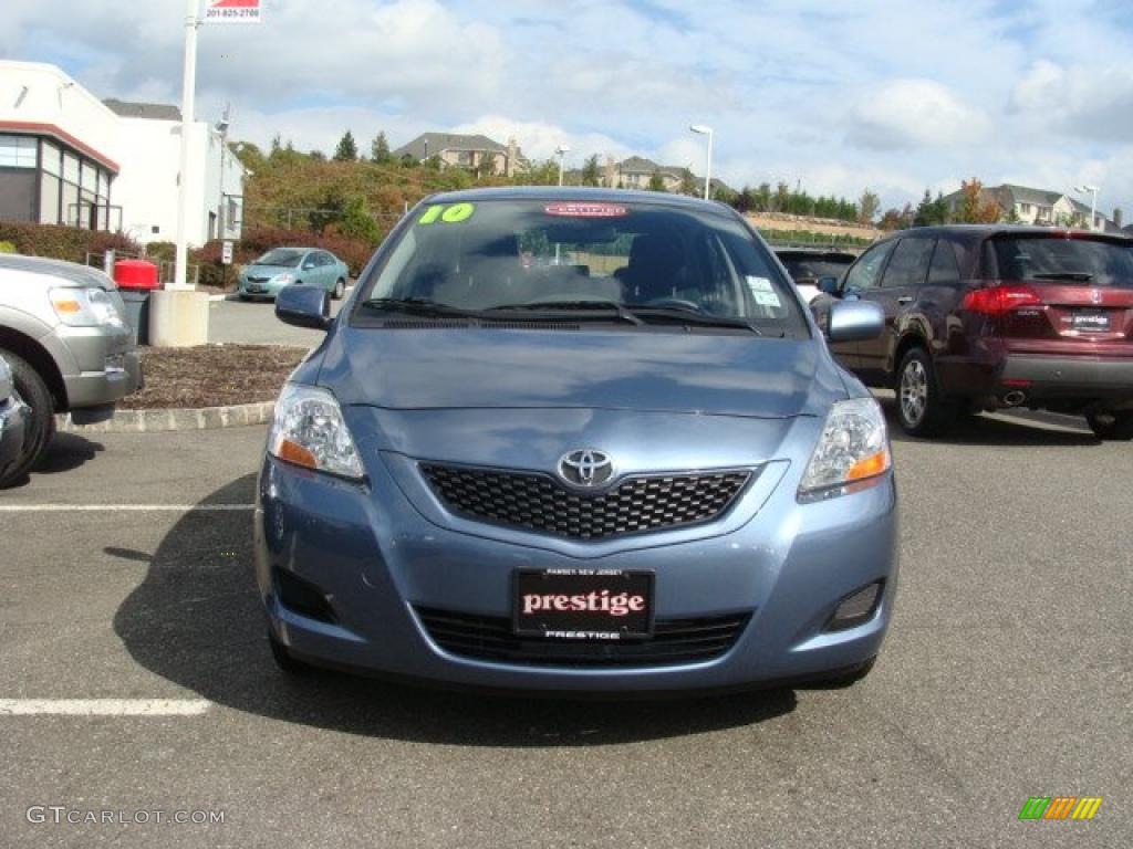 2010 Yaris Sedan - Pacific Blue Metallic / Dark Charcoal photo #2