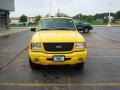 2002 Chrome Yellow Ford Ranger Edge SuperCab 4x4  photo #2