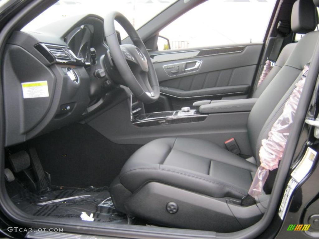 Black Interior 2011 Mercedes-Benz E 350 Sedan Photo #38028326