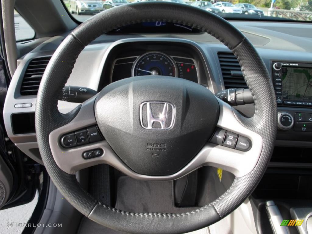 2008 Honda Civic EX-L Sedan Gray Steering Wheel Photo #38029514