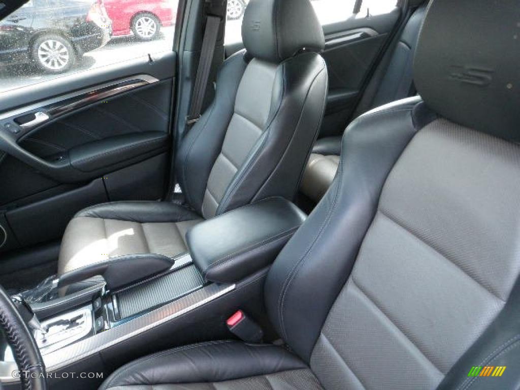 Ebony/Silver Interior 2008 Acura TL 3.5 Type-S Photo #38029770