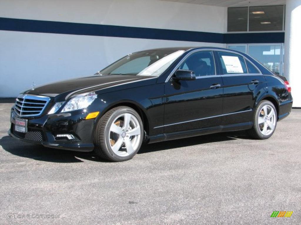 Black 2011 Mercedes-Benz E 350 4Matic Sedan Exterior Photo #38030275