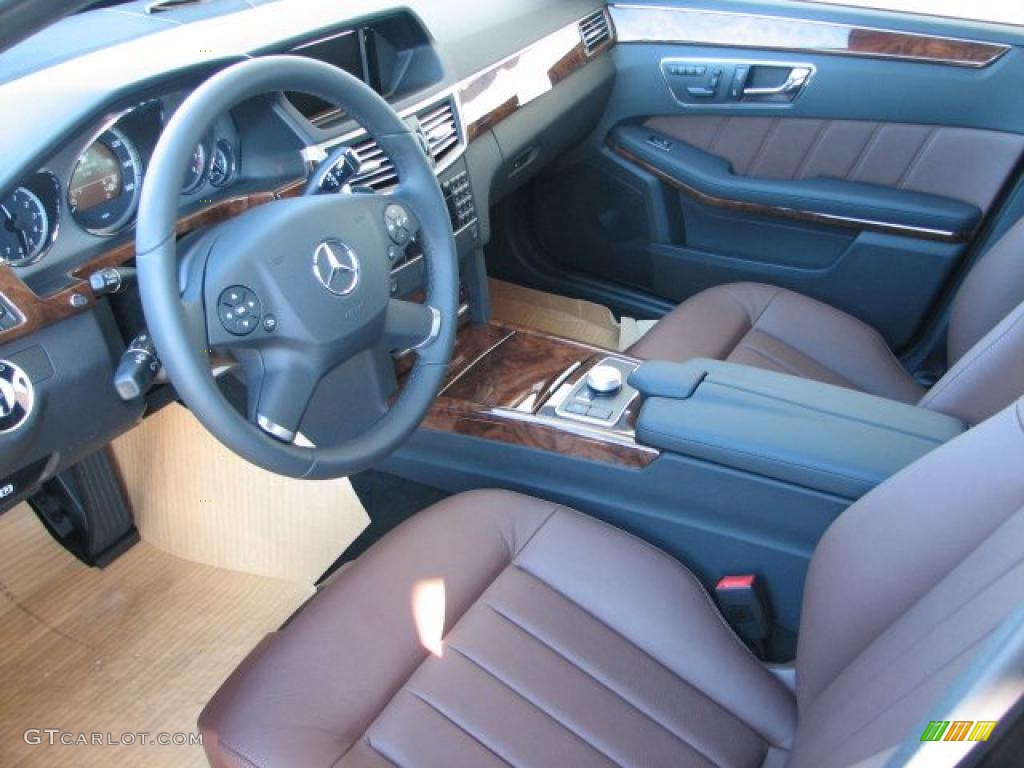 Chestnut Brown Interior 2011 Mercedes-Benz E 350 4Matic Sedan Photo #38030343