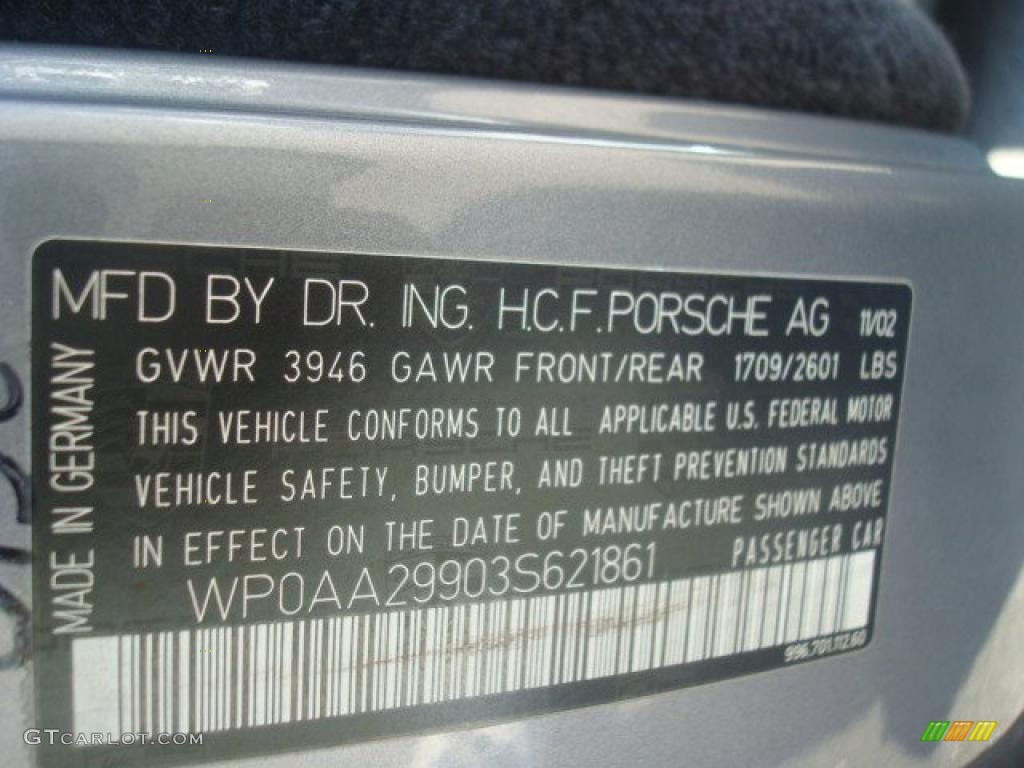 2003 911 Carrera Coupe - Arctic Silver Metallic / Black photo #29