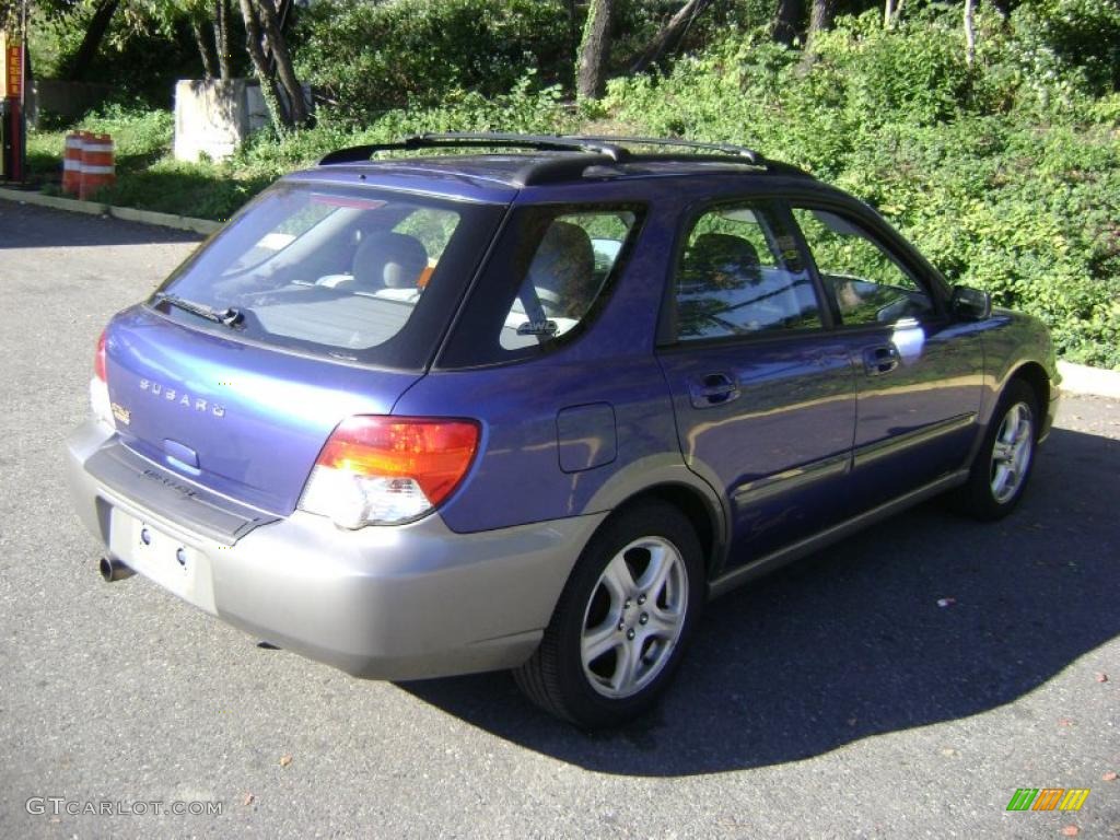 2004 Impreza Outback Sport Wagon - Pacifica Blue Pearl / Gray photo #6