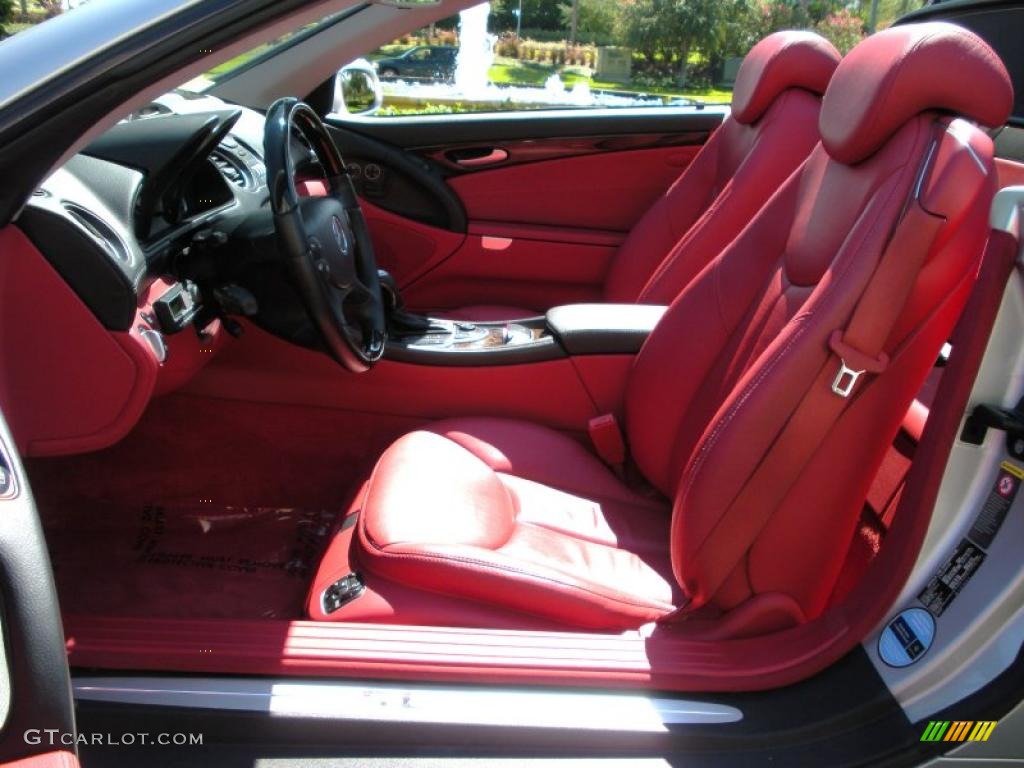 Berry Red Interior 2003 Mercedes-Benz SL 500 Roadster Photo #38034945