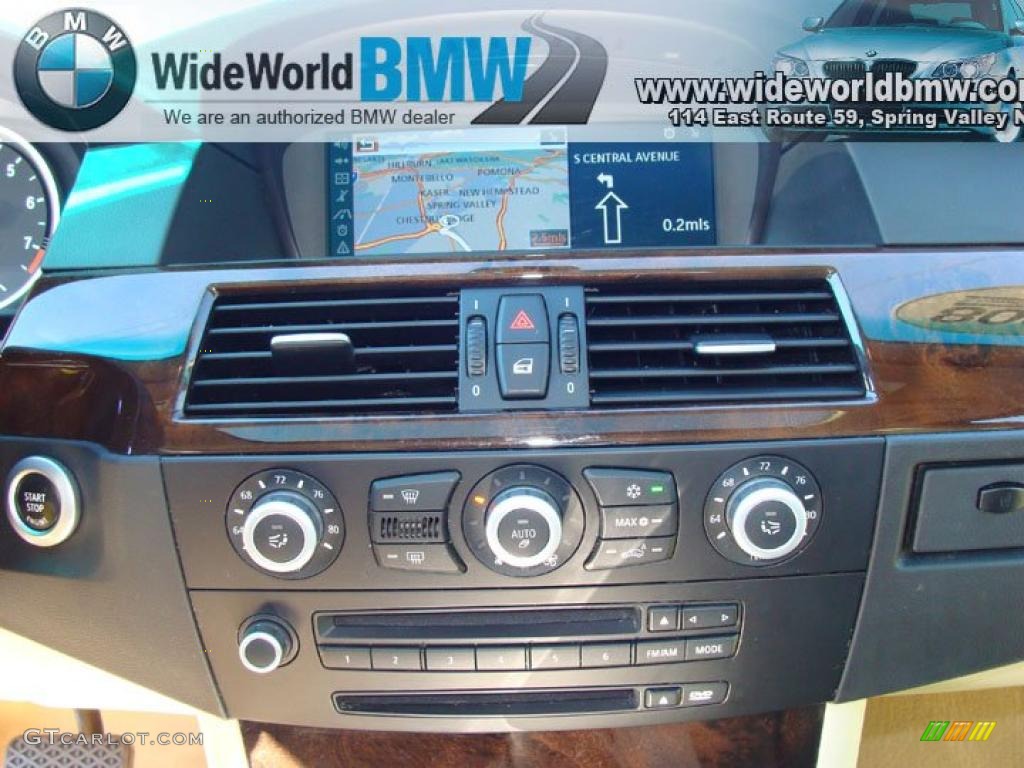 2008 5 Series 535xi Sedan - Monaco Blue Metallic / Beige photo #13
