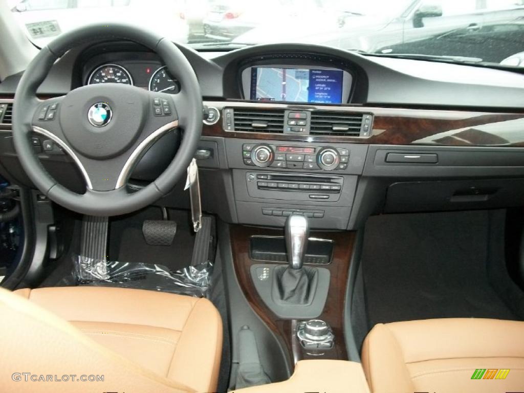 2011 BMW 3 Series 328i xDrive Coupe Saddle Brown Dakota Leather Dashboard Photo #38040430