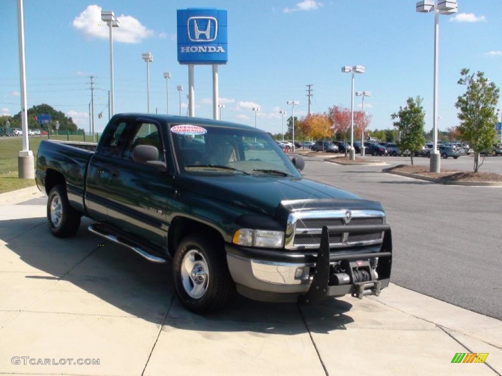 1999 Ram 1500 SLT Extended Cab - Forest Green Pearl / Camel/Tan photo #2