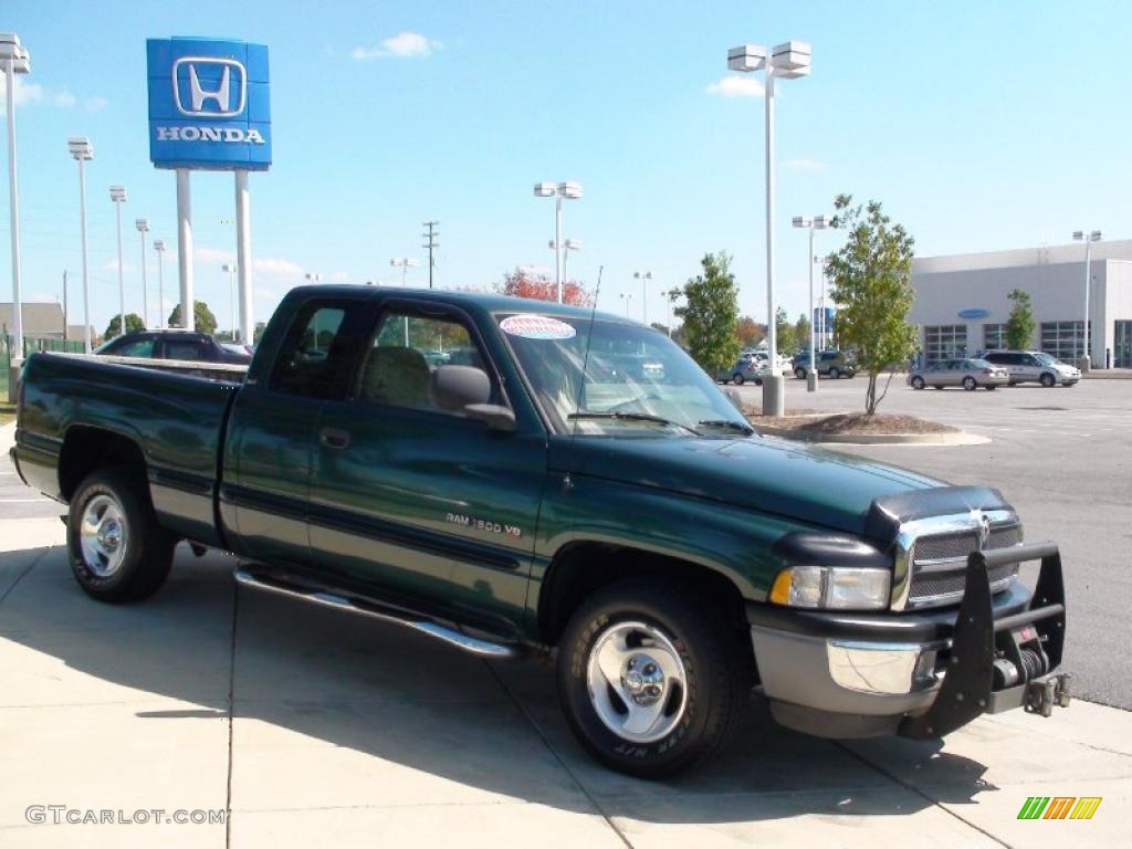 1999 Ram 1500 SLT Extended Cab - Forest Green Pearl / Camel/Tan photo #3