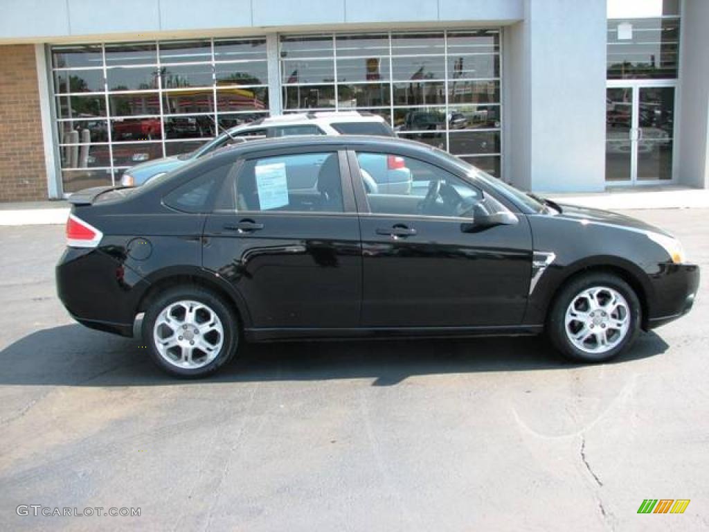 2008 Focus SES Sedan - Black / Charcoal Black photo #1