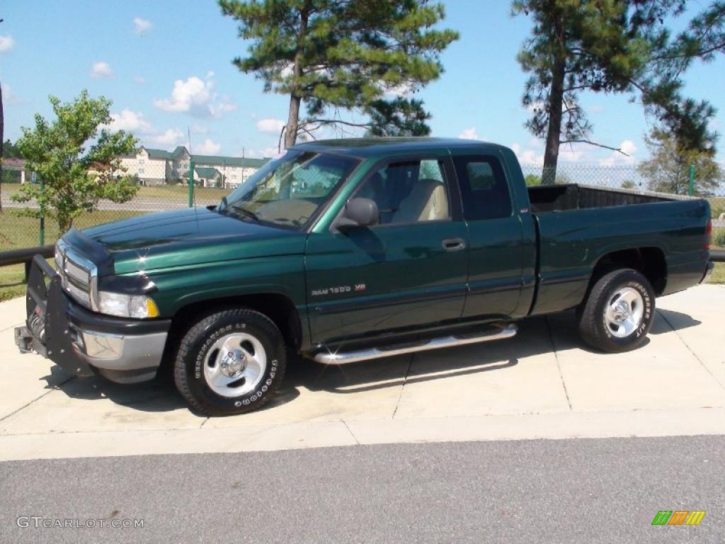 1999 Ram 1500 SLT Extended Cab - Forest Green Pearl / Camel/Tan photo #11