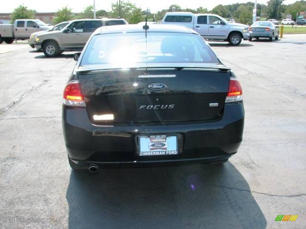 2008 Focus SES Sedan - Black / Charcoal Black photo #5