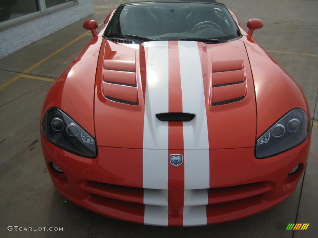 2008 Viper SRT-10 - Viper Very Orange Pearlcoat / Black/Medium Slate Gray photo #17
