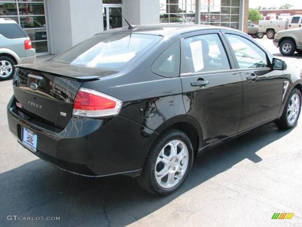 2008 Focus SES Sedan - Black / Charcoal Black photo #7