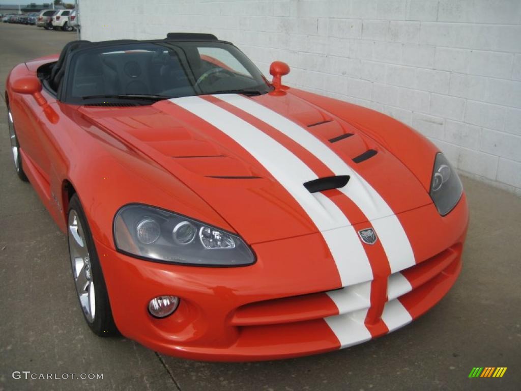 2008 Viper SRT-10 - Viper Very Orange Pearlcoat / Black/Medium Slate Gray photo #27