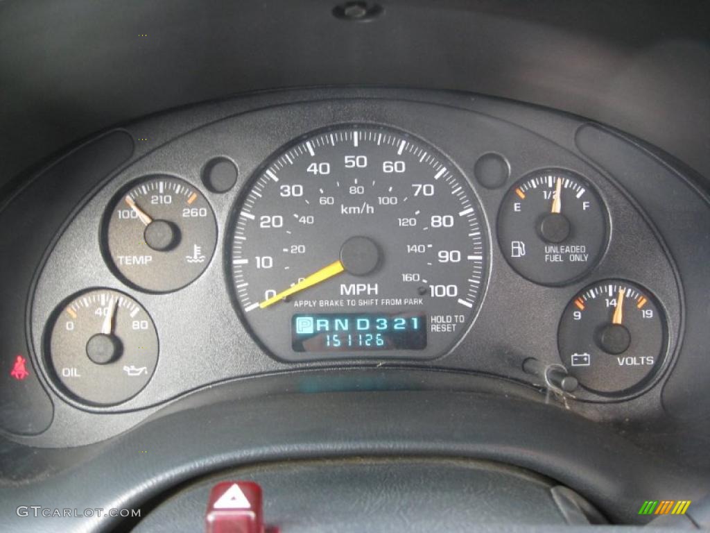 1998 Chevrolet S10 LS Extended Cab 4x4 Gauges Photo #38041646