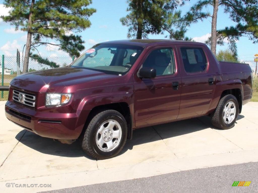 Dark Cherry Pearl 2007 Honda Ridgeline RT Exterior Photo #38041862