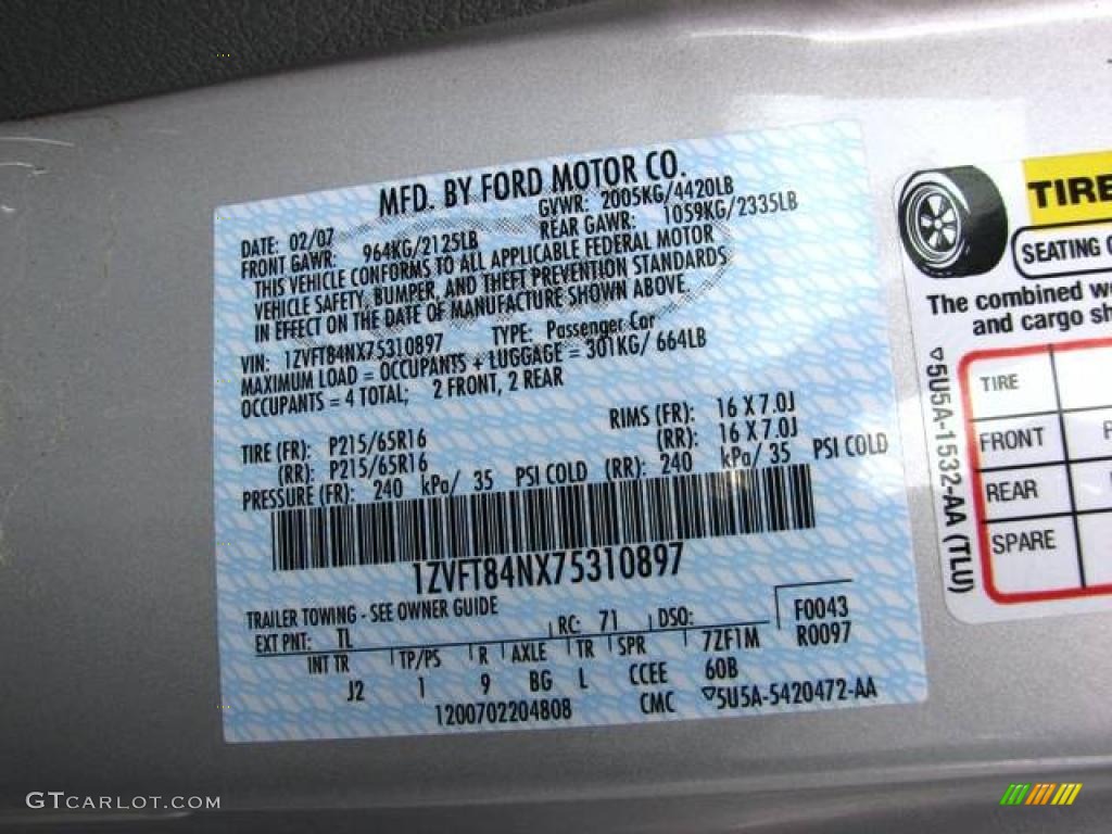 2007 Mustang V6 Premium Convertible - Satin Silver Metallic / Light Graphite photo #11