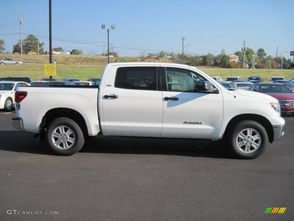 2011 Tundra CrewMax - Super White / Graphite Gray photo #6