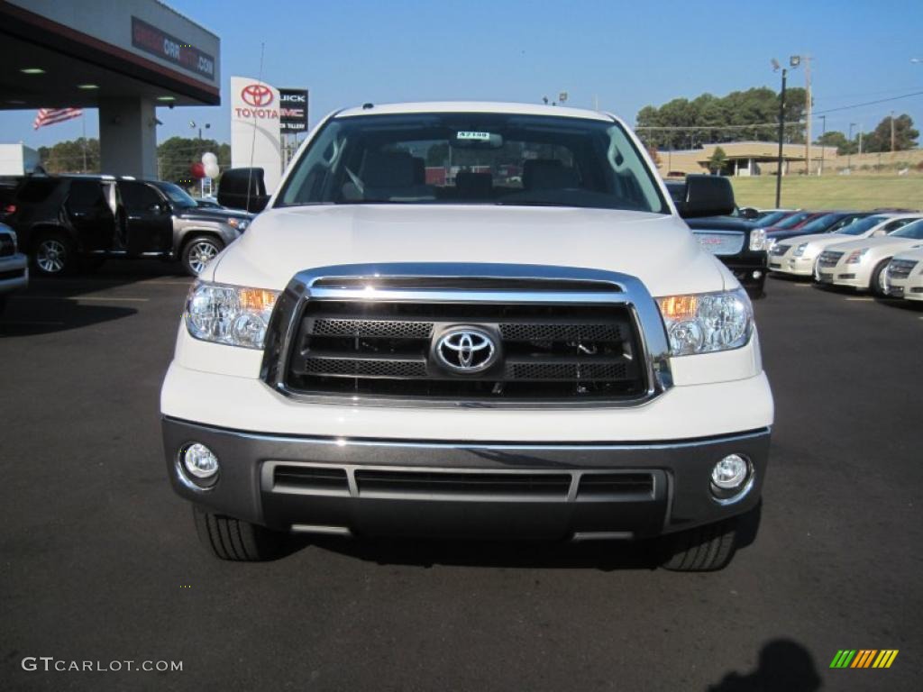 2011 Tundra CrewMax - Super White / Graphite Gray photo #8