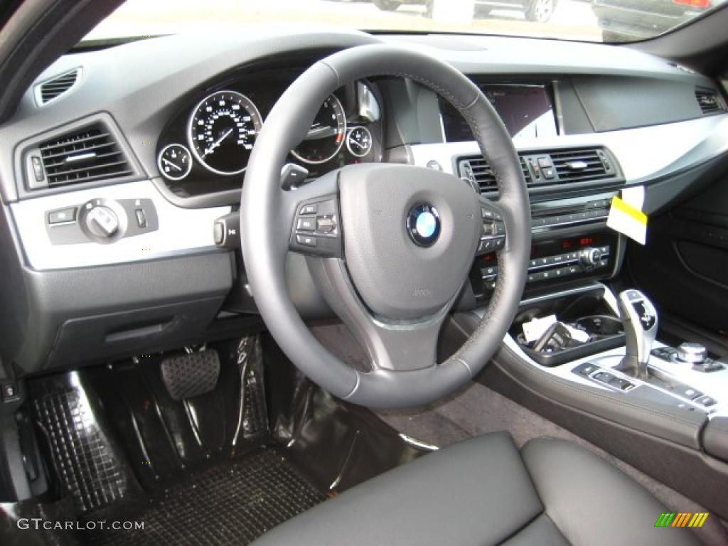 2011 BMW 5 Series 535i Sedan Black Dashboard Photo #38044179