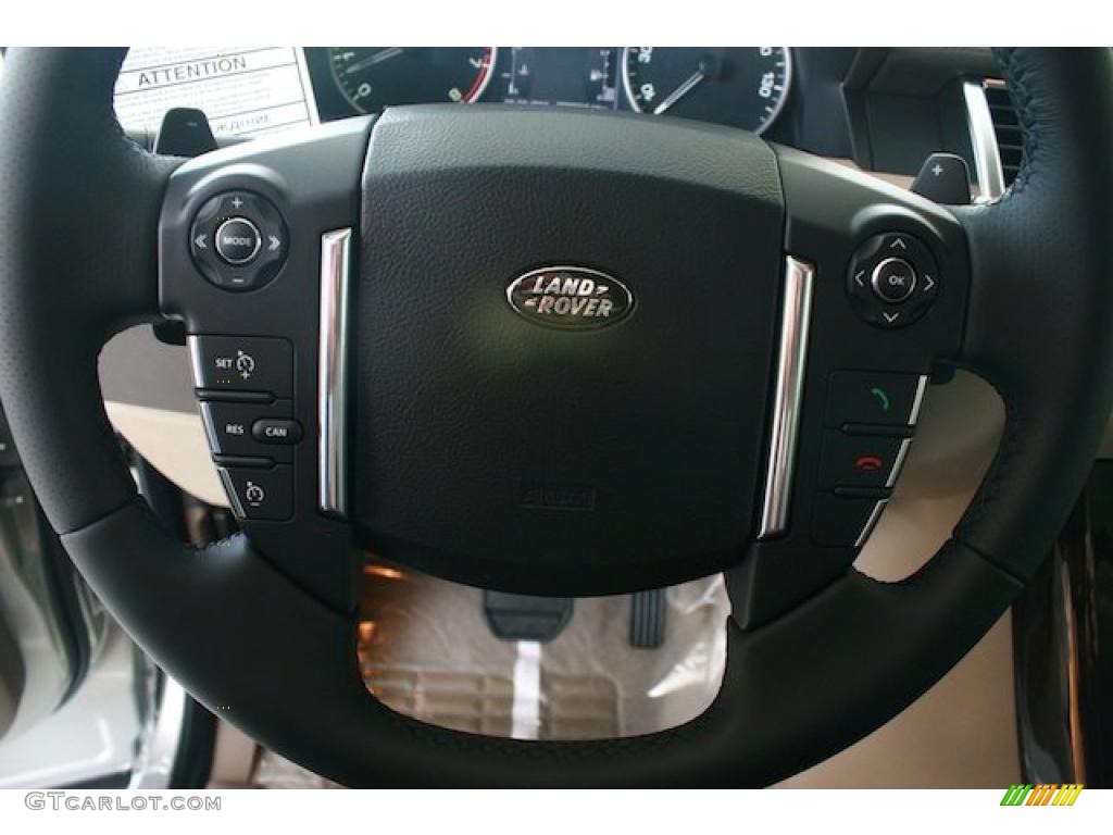 2011 Land Rover Range Rover Sport Supercharged Arabica/Nutmeg Steering Wheel Photo #38044219