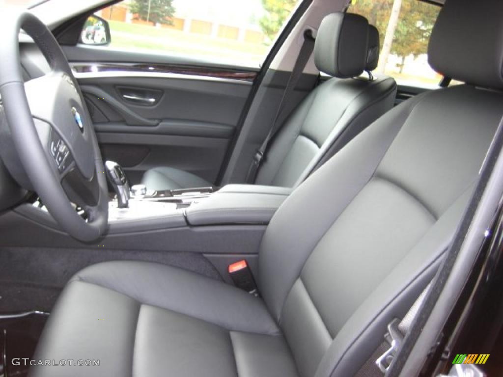 Black Interior 2011 BMW 5 Series 528i Sedan Photo #38044499