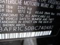 2011 BMW 5 Series 528i Sedan Info Tag