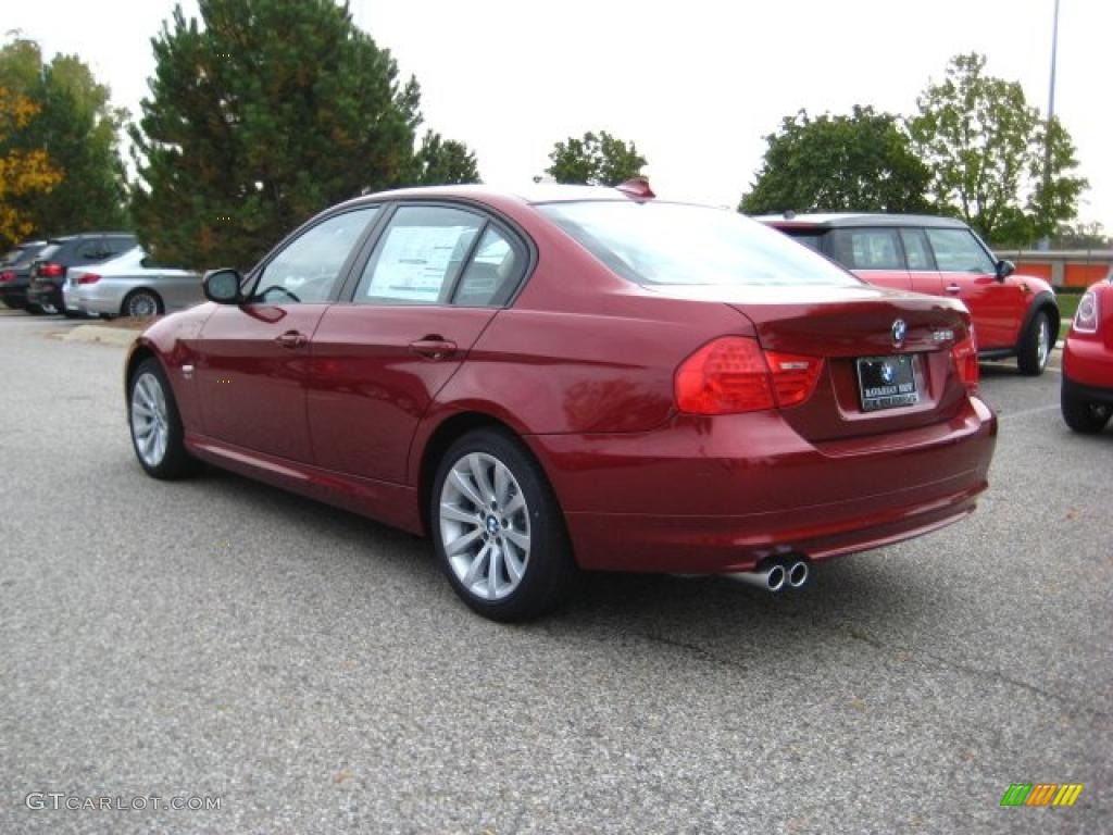 2011 3 Series 328i xDrive Sedan - Vermillion Red Metallic / Beige Dakota Leather photo #3