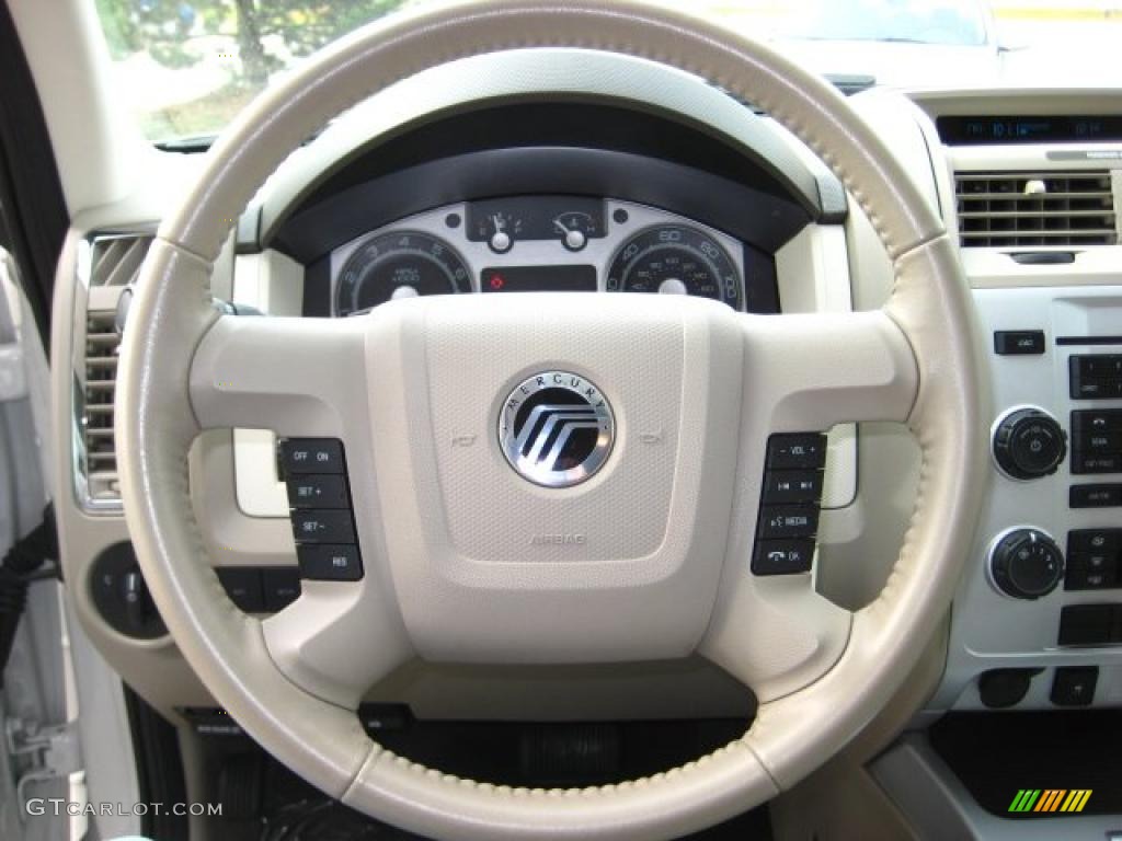 2009 Mercury Mariner V6 Stone Steering Wheel Photo #38046228
