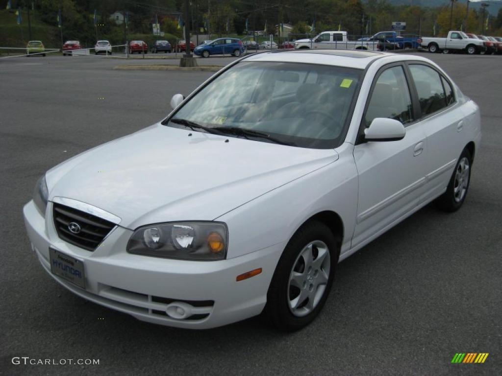 2006 Elantra GLS Sedan - Nordic White / Gray photo #2